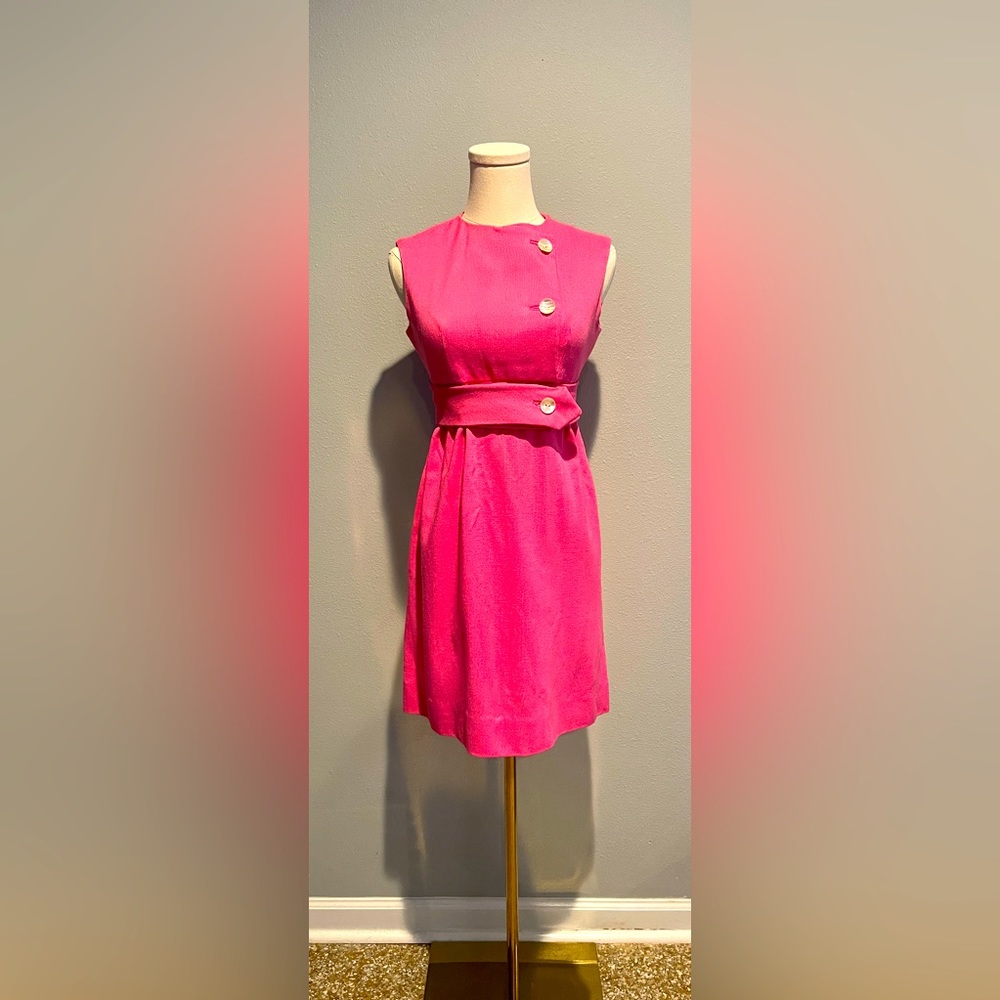 Vintage Pink Tweed Dress